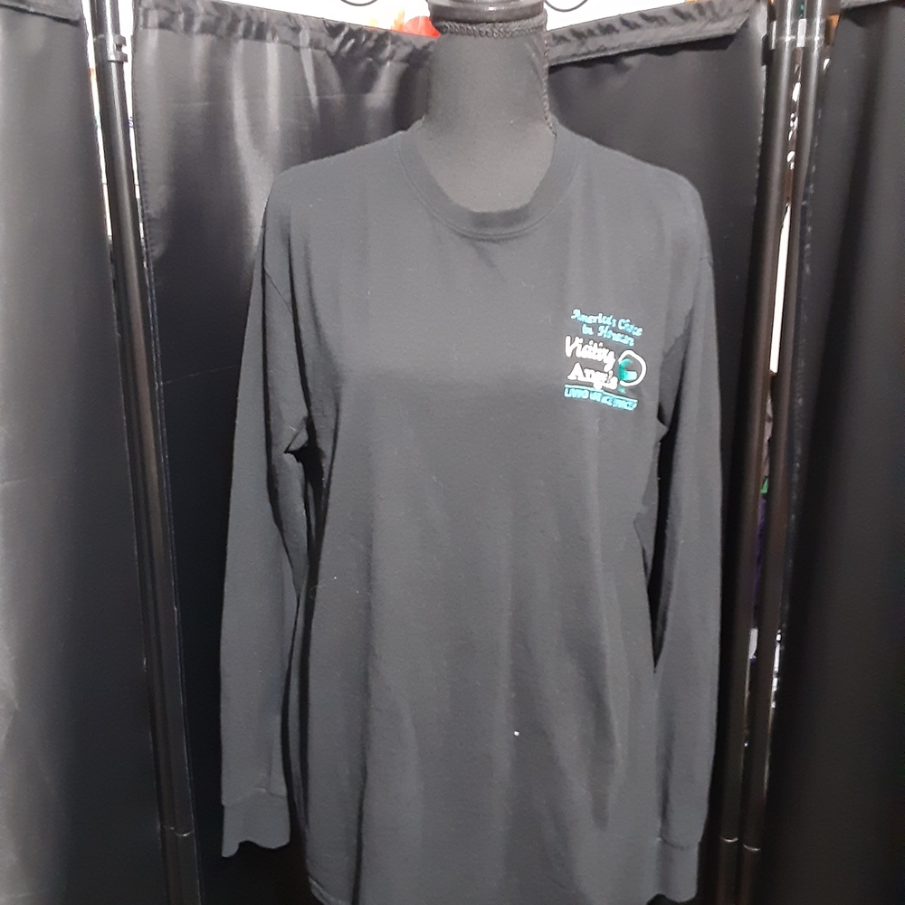 Gildan Black Visiting Angeks Homecare  Long Sleeve Tee Size M